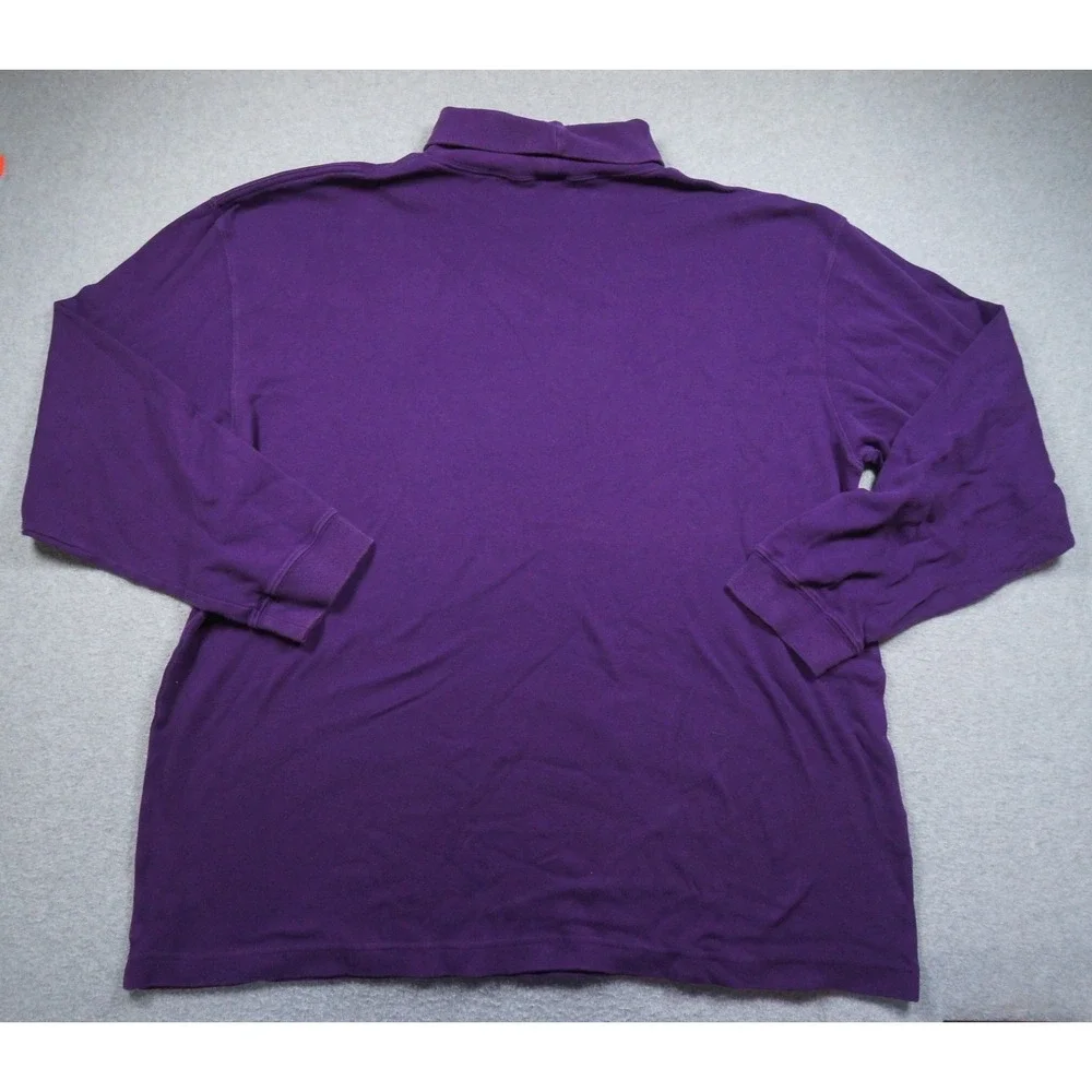 Vintage Brooks Brothers Shirt Mens XLarge Purple Turtle Neck Golden Fleece